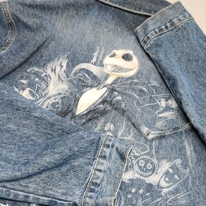 Mens Disney Store Nightmare Before Christmas Jack Skellington Denim Jacket XL
